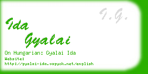 ida gyalai business card